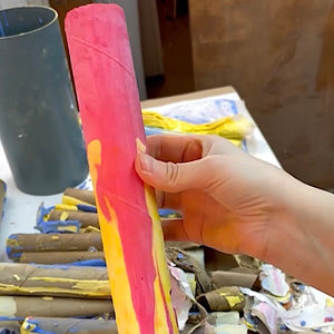 DIY: Giant Sidewalk Chalk with #1 Molding Plaster and Dry Pigments!