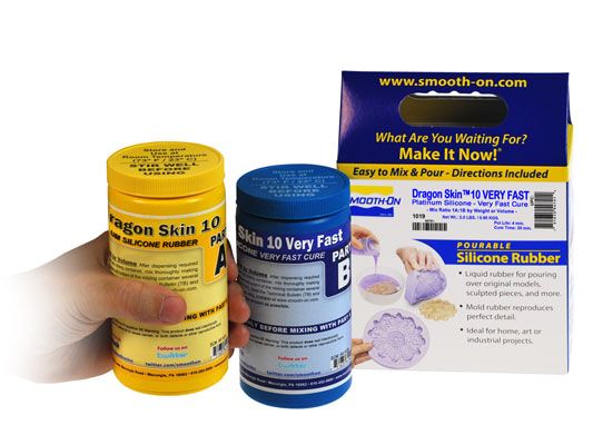 Dragon Skin 10 Fast - Addition Cure Silicone Rubber Compound - Pint Unit